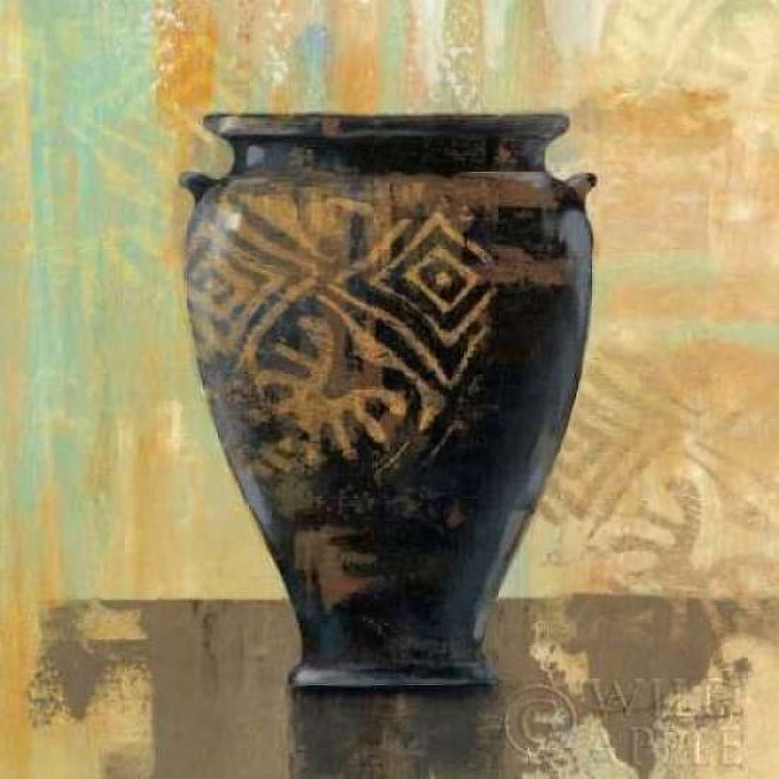 Glazed Pot III with Decoration Canvas Art - Silvia Vassileva (24 x 24)