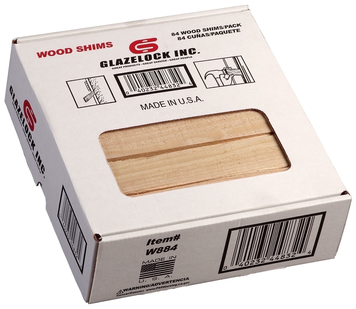 Glazelock 84 Pack Wood Shims