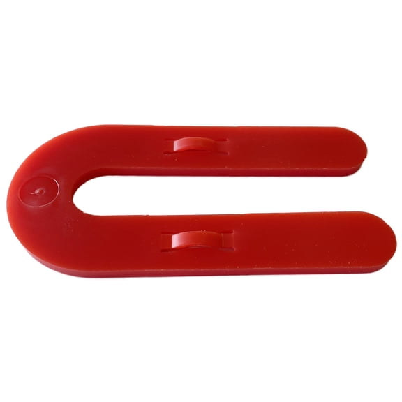 Glazelock Econo02 1/8" Thick Shim 3"L x 1-1/2"W with 1/2" Slot Interlocking U-shaped Horsehoe Plastic Shims Red 100pc/bag