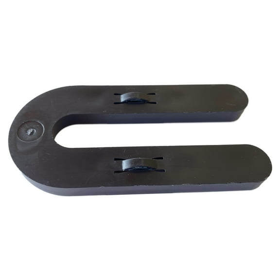 Glazelock GLZ01 1/4" Thick Shim 3"L x 1-1/2"W with 1/2" Slot Interlocking U-shaped Horsehoe Plastic Shims Black 1000pc/box
