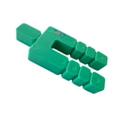 Glazelock MS01 1/32" Thick Shim 4 3/16"L x 1 7/8"W with 5/8" Slot Mini Snap-off Stackable Square Horseshoe Plastic Flat Shims Green 1/2" stack 125stacks/2000pc/box