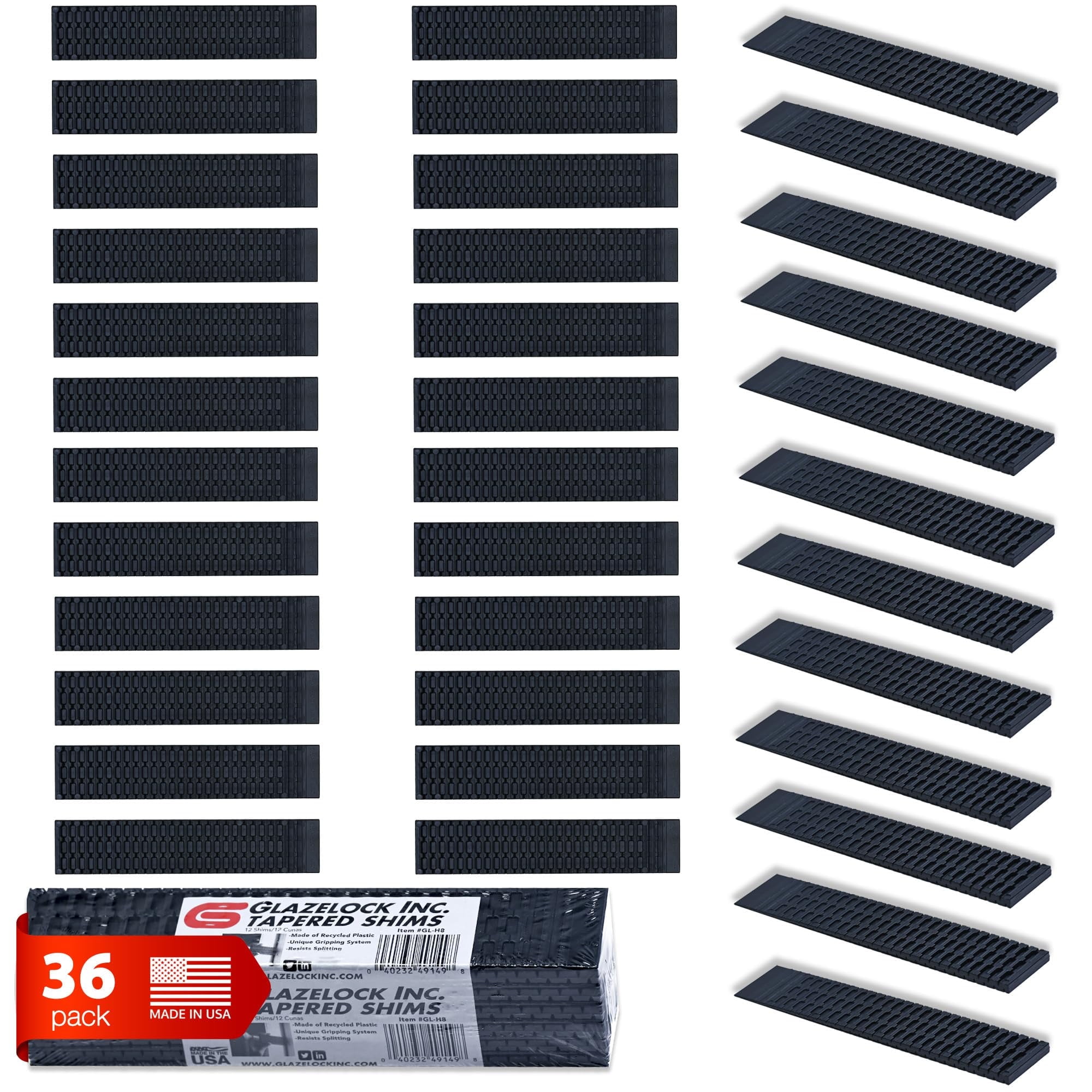Glazelock Tapered Shims Packaged 3- 12packs; Total 36 shims - Walmart ...
