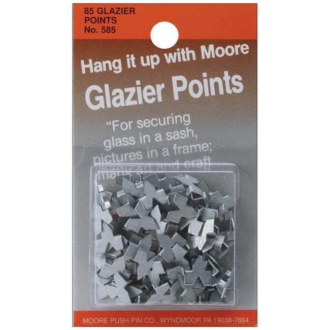 Glazier Points 85/Pkg, Pk 12, Moore Push Pin