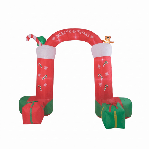 Glazina 12.3ft Giant Christmas Inflatable Archway, Outdoor Decorations, Yard Inflatable, 13 Premium LEDs, UL Turbo Quick Inflation, Pro Anchors