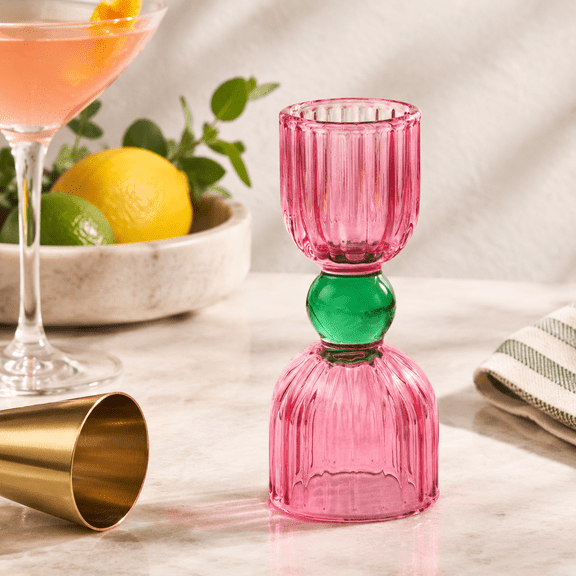 Glcocktail Measuring Jigger Pink & Green