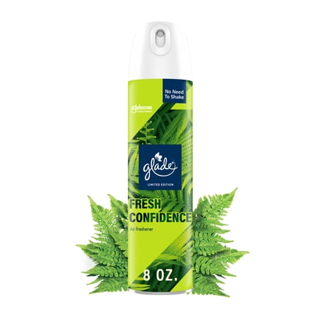 Glade Air Freshener Spray, Fresh Confidence Limited Edition, Fragrance Infused with Essential Oils, 100% Natural Propellent, 8 oz