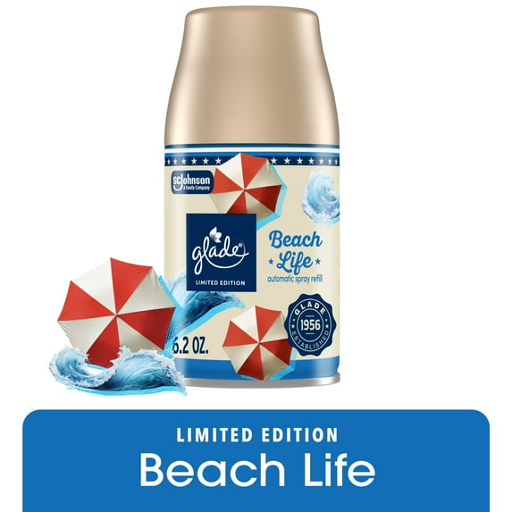 Glade Automatic Spray Refill, Beach Life, 6.2 oz, 1 count