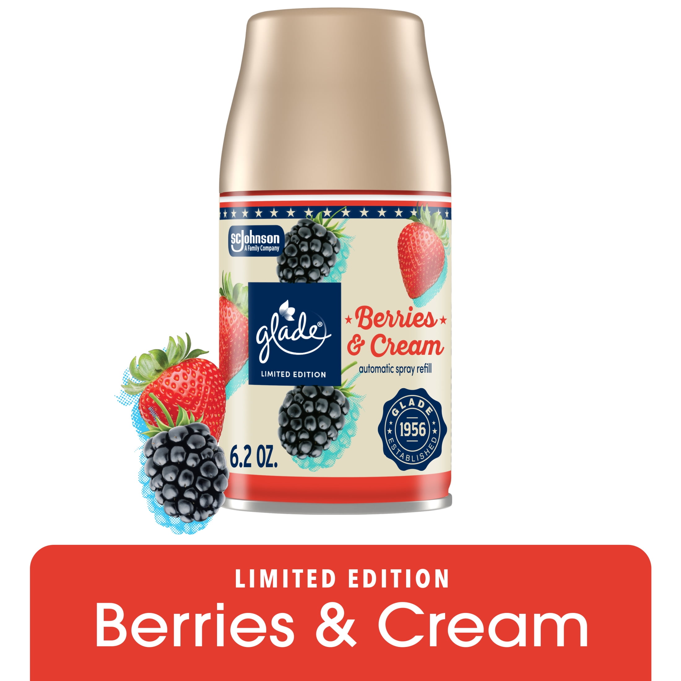 Glade Automatic Spray Refill, Berries & Cream, 6.2 oz, 1 count