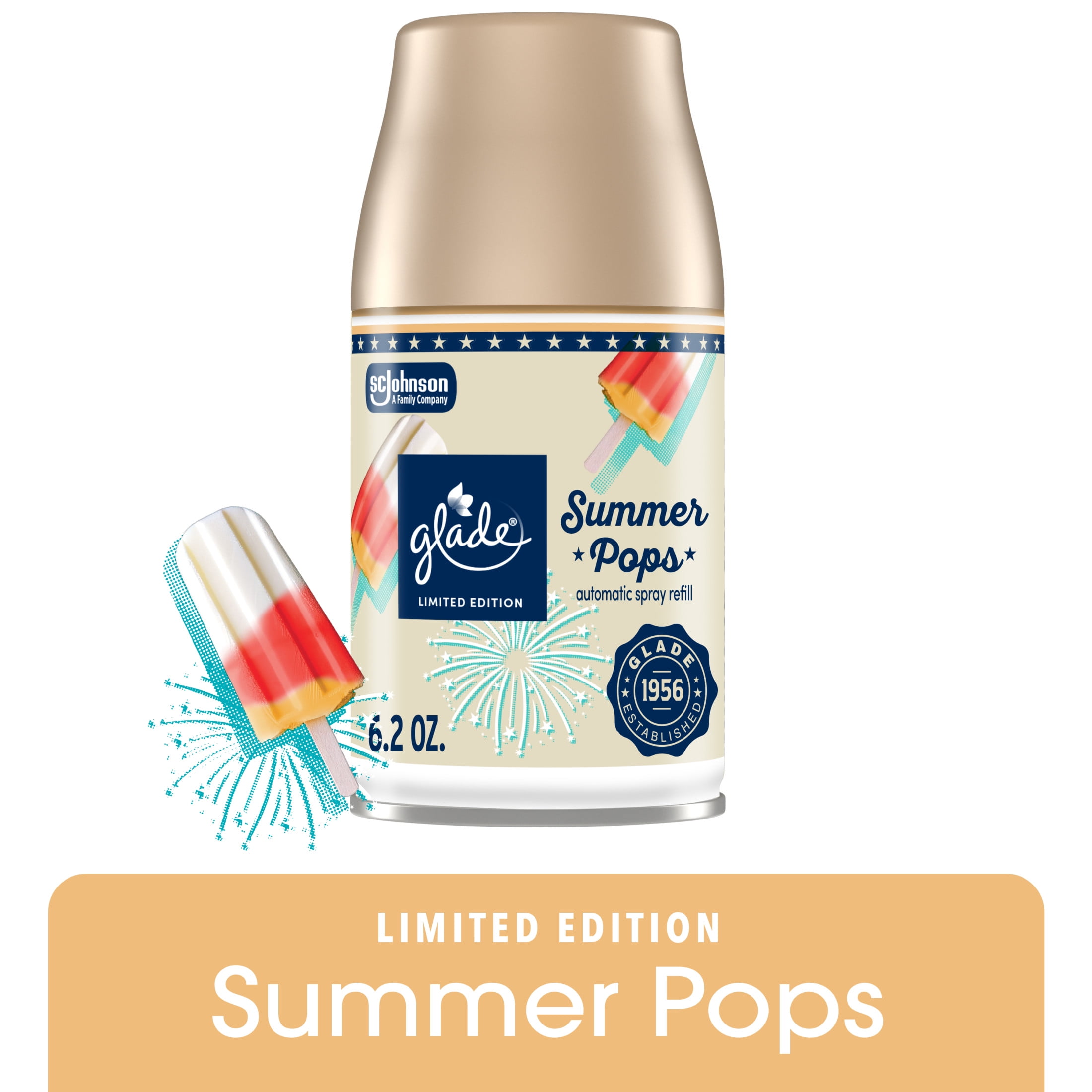 Glade Automatic Spray Air Freshener Refill, Summer Pops, 6.2 oz, 1 Count