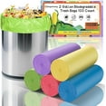 thumbnail image 1 of Gleam Adorn 2 Gallon Small Bathroom Trash Bags - Colorful Biodegradable Mini Garbage Bags 100 Count Compostable Unscented Little Waste Basket Kitchen Office Car Tiny Liners Bulk Strong Thick, 1 of 8