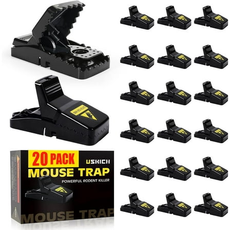 Gleam Adorn 20 Pack Mouse Traps Indoor for Home,Mice Traps for House,Reusable Mouse Trap That Work,Small Mice Catchers for Home Indoor, Quick Set Mousetraps Effective