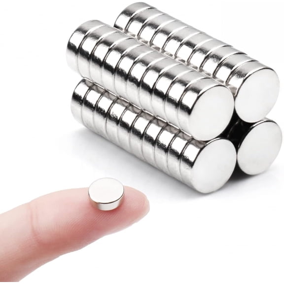 Gleam Adorn 40pcs 8x3mm Small Round Refrigerator Magnets - Durable Mini Magnets for Crafts, Office & Whiteboard