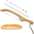 thumbnail image 1 of Bread Knife for Homemade Bread,Sourdough bread knife,15.7" Bread slicer for Homemade Bread, Baguettes and More Cuts Thin,Bow Design Easy to Cutting Even Slices, 1 of 14