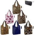 thumbnail image 1 of Gleam Adorn Leopard Print Tote Bag for women Leopard Accessories Cheetah Print Tote Bag Cheetah Gifts Shopping Bags Grocery Bags 6 Pieces, 1 of 16