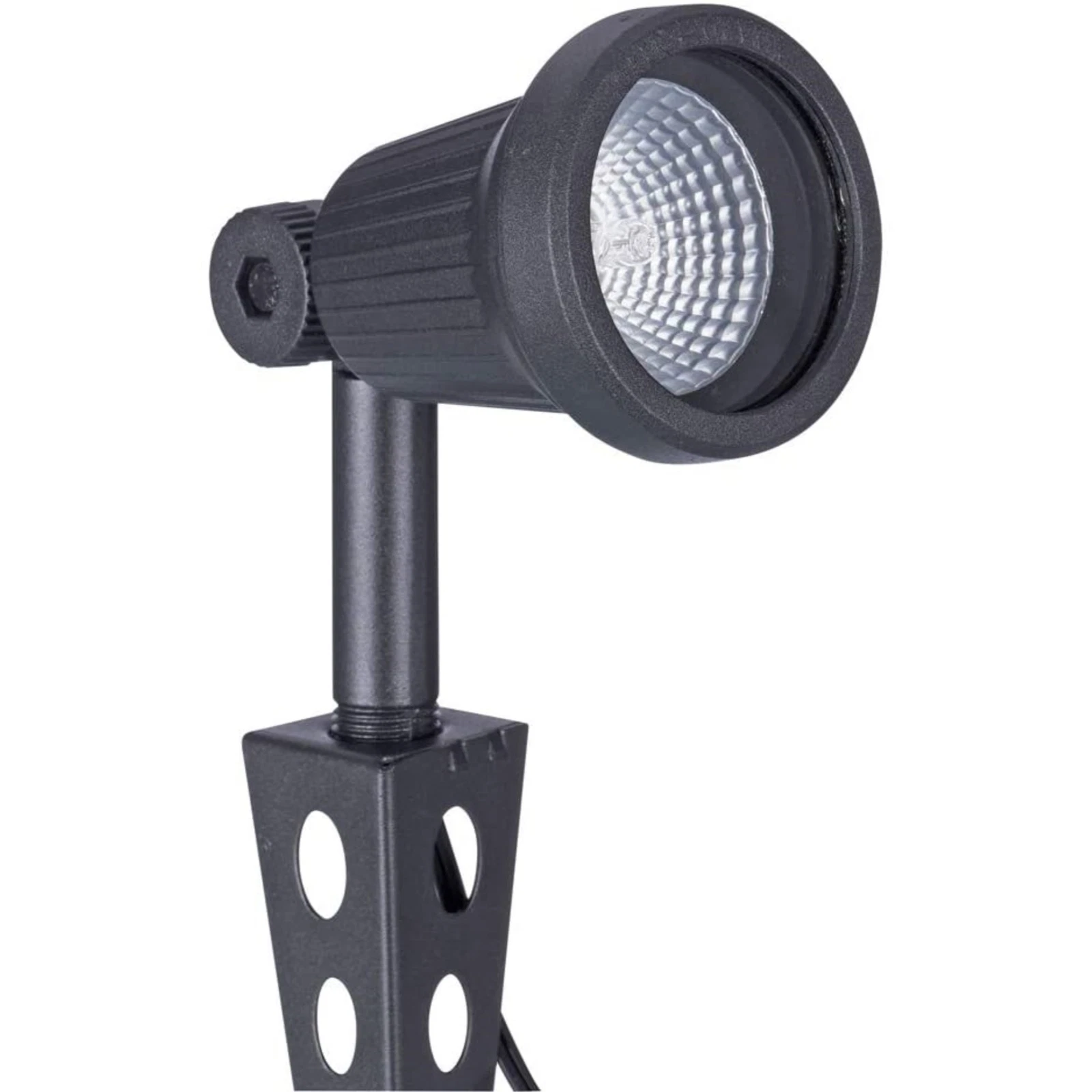 Gleam - Sterno Home Ribbed Cast T3 20Watt Aluminum Halogen Spotlight - Black (Pack Of 1)