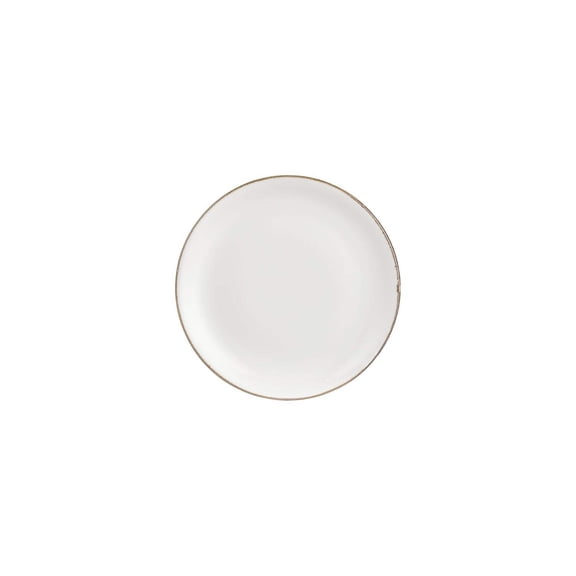 Gleam dia.8.25" Round Brown Vitrified Plate (Set of 4)