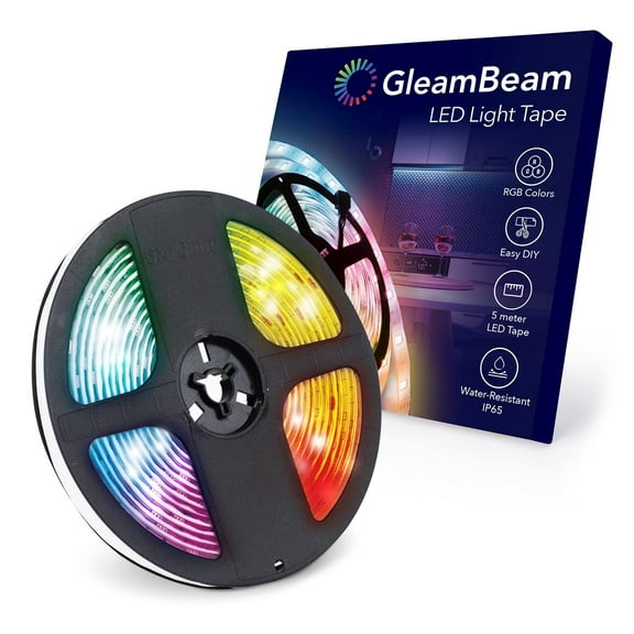 GleamBeam LED Light Strip - 5M Flexible LED Strip Lights for Bedroom or Office with IP65 Protection