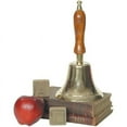thumbnail image 1 of Gleaming Brass School Hand Ringing Bell Wood Handle 10.5 inch, 1 of 1