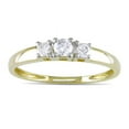 thumbnail image 1 of Gleaming Three Stone Trilogy Diamond Engagement ring 0.33 Carat Round Cut Diamond on Gold, 1 of 2