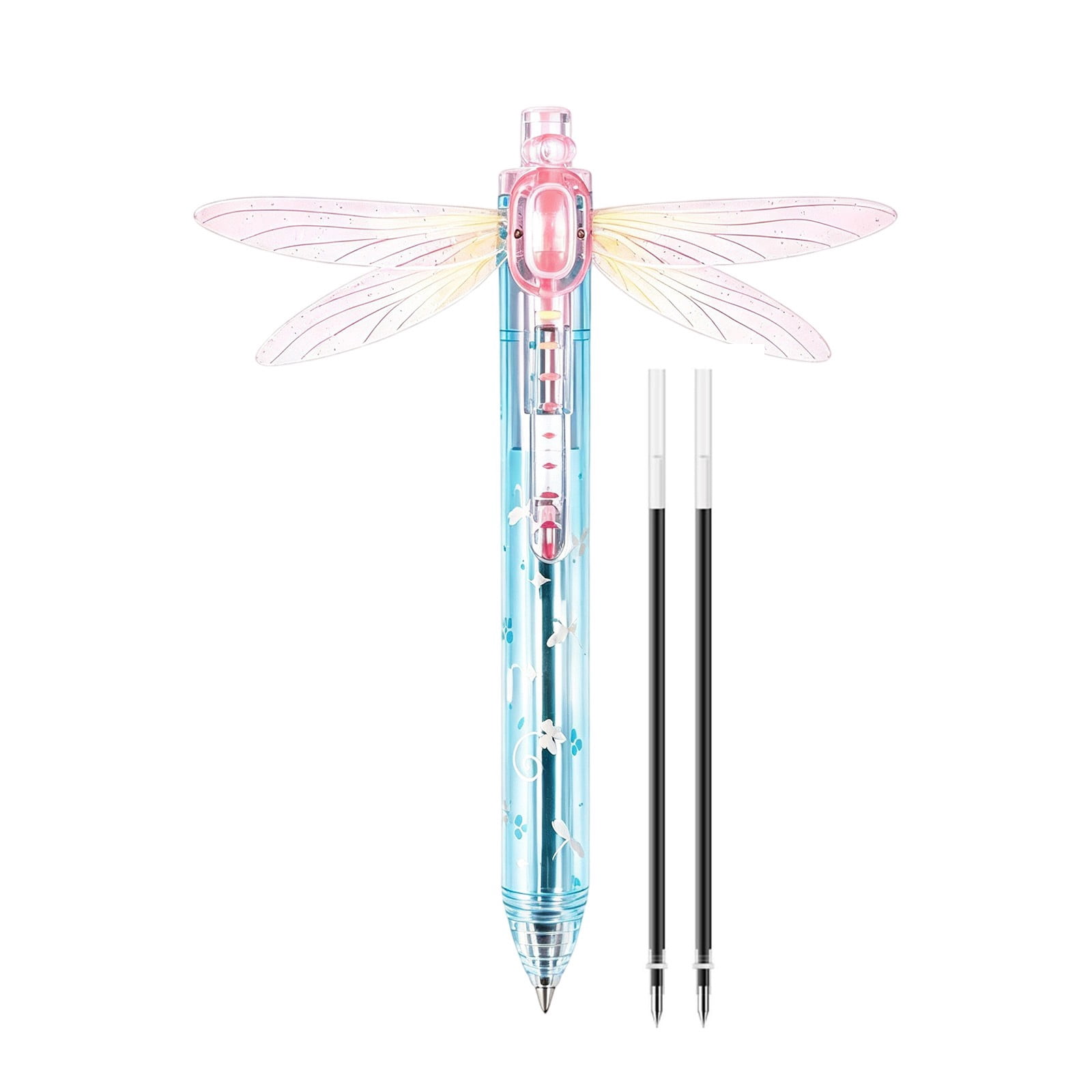 Gleaming Wings Dragonfly Pen with 2 Extra Refills, Dragonfly Click Pen ...