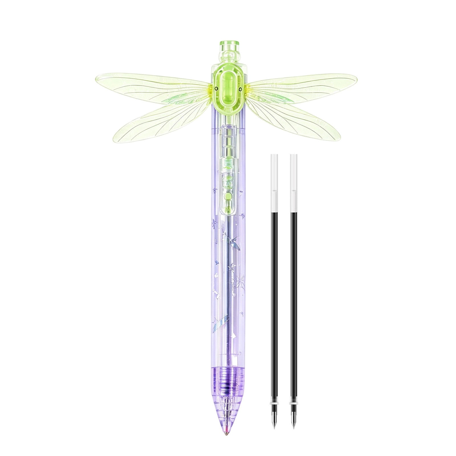Gleaming Wings Dragonfly Pen with 2 Extra Refills, Dragonfly Click Pen ...