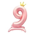thumbnail image 1 of isasaka 42-Inch Pink Number Foil Balloons for Birthday Party Decorations, Large Helium Mylar Balloons for Kids & Adults, 1 of 5