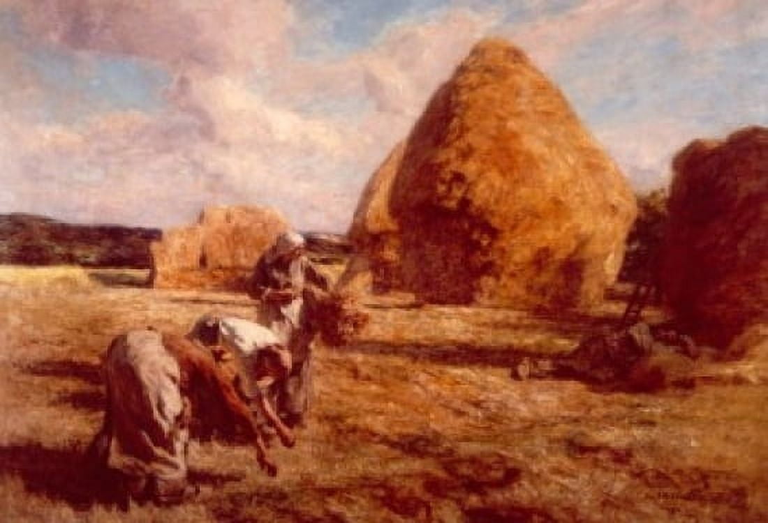 Gleaners  by Leon Augustin Lhermitte  1844-1925 Canvas Art - Leon Augustin Lhermitte (24 x 36)