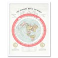 thumbnail image 1 of Gleason 1892 New Standard Map of the World Time Calculator Flat Earth Vintage Poster Art Print Framed Poster Wall Decor 12x16 inch, 1 of 5