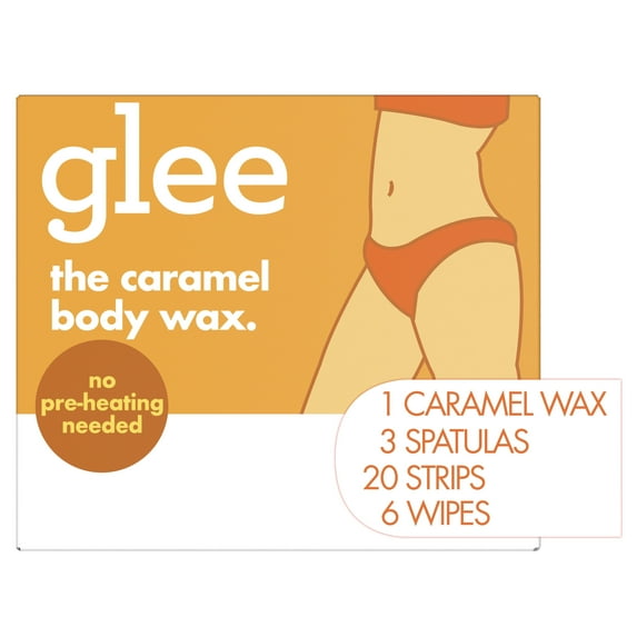 Glee Caramel Body Wax Starter Kit for Women, Candy Scent, 5.29 oz