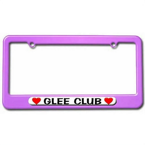 Glee Club Love with Hearts License Plate Tag Frame, Multiple Colors