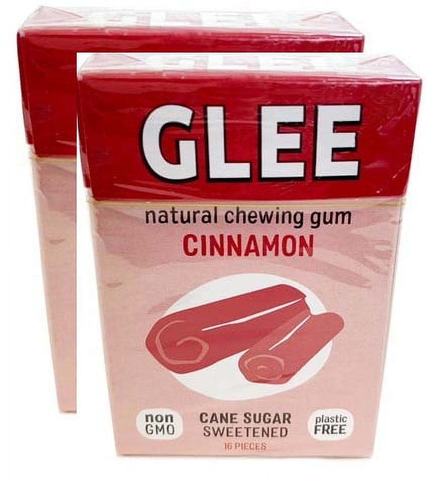 Glee Gum All Natural Cinnamon Gum, Non GMO Project Verified, Eco