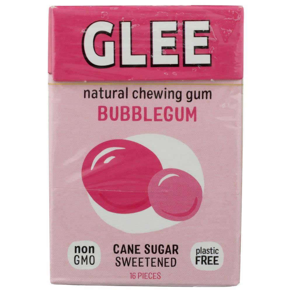 Glee Gum Bubblegum Flavor Chewing Gum - 16 pieces per pack -- 12 packs per case.