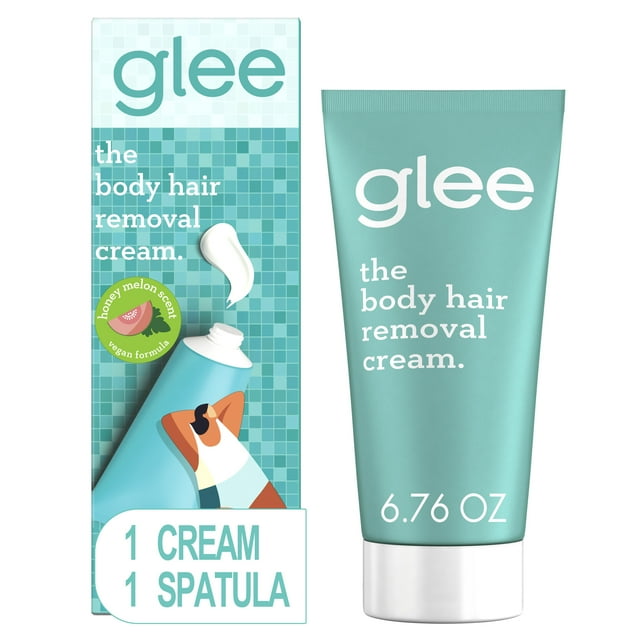 Glee Women's Body Hair Removal Cream, Depilatory Kit, Honey Melon Scent 200ml, One Spatula
