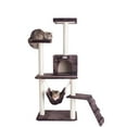 thumbnail image 1 of GleePet 57" Cat Tree GP78570923 Coffee Brown W Ramp, 1 of 9