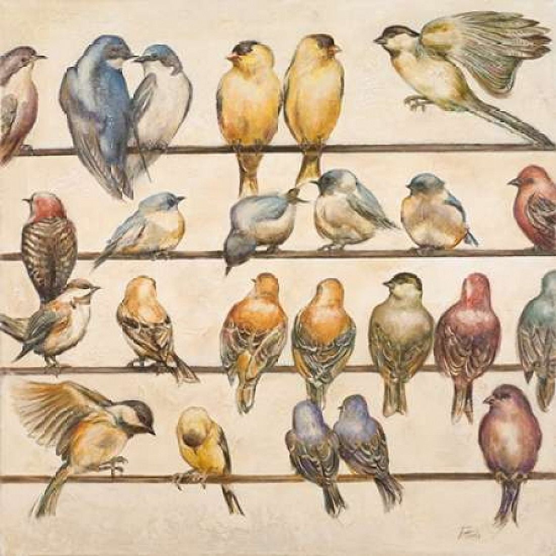 Gleeful Gathering Canvas Art - Patricia Pinto (24 x 24)