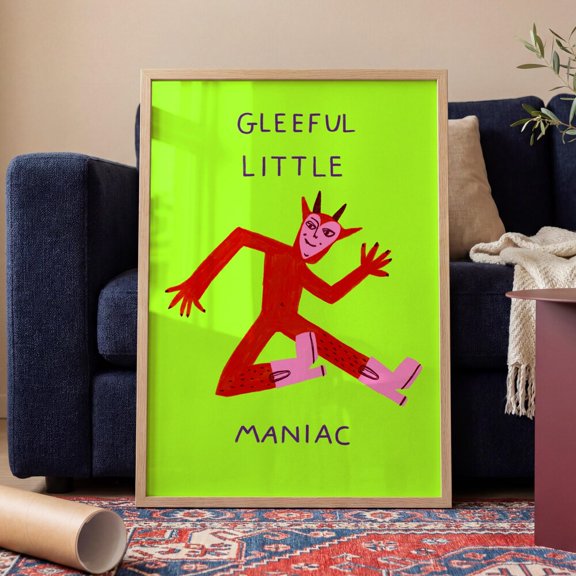 Gleeful Little Maniac Whimsical Mischievous Poster