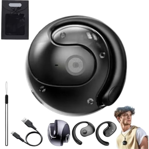 Gleegard Ai Headphones Translator, 2025 Ai Translation Earbuds Real Time, Traductor De Ingles Español, Ai 144 Language Translator Earbuds, Audifonos Traductores Inglés Español (Black)