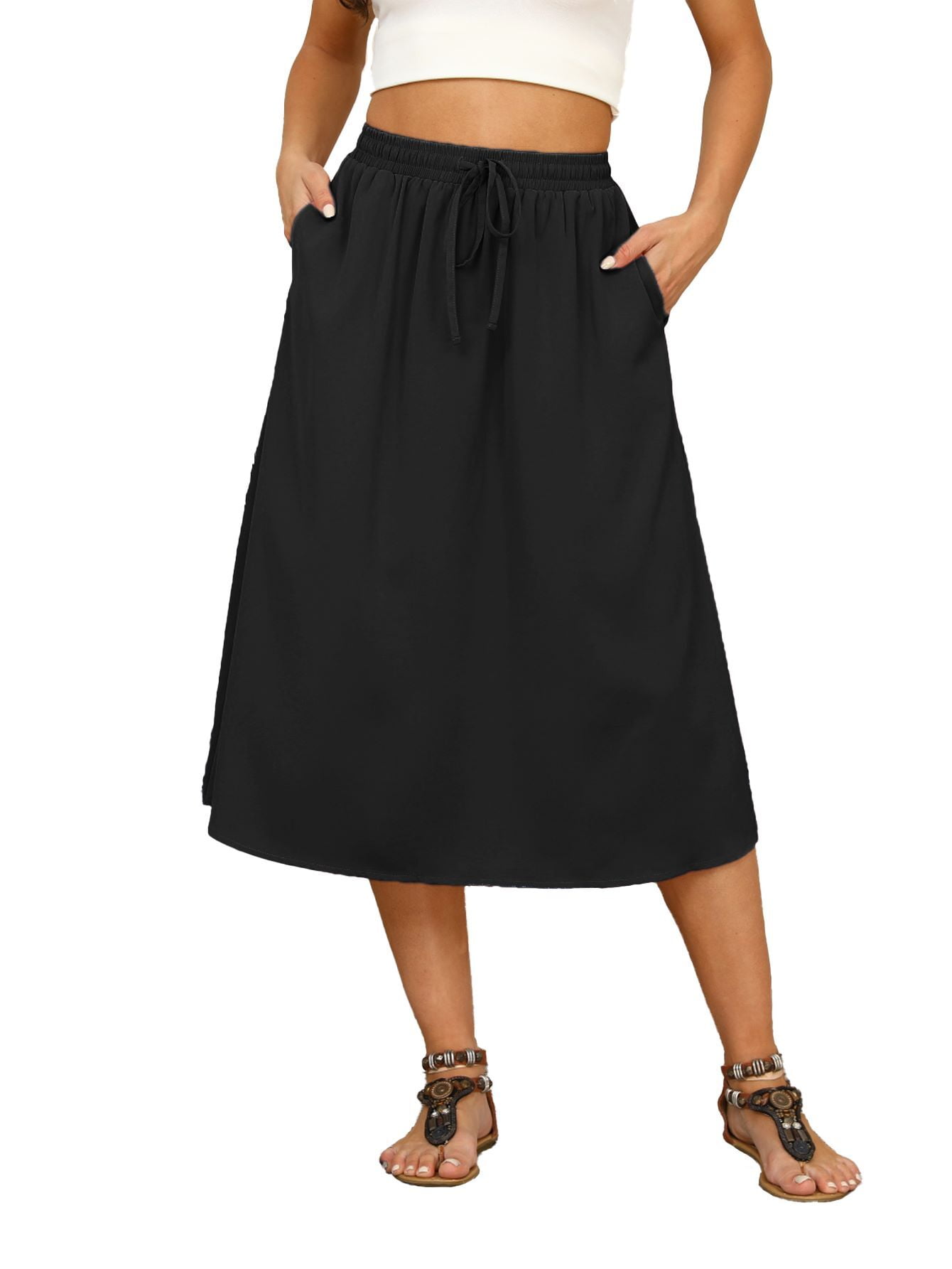 Celebrity Pink Juniors High Rise Tiered Midi Skirt - Walmart.com