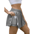 thumbnail image 1 of Gleelaud Women's Summer Flowy Yoga Workout Shorts for Athletic Gym Running Shorts Tennis Short Skirt Gray, 1 of 7