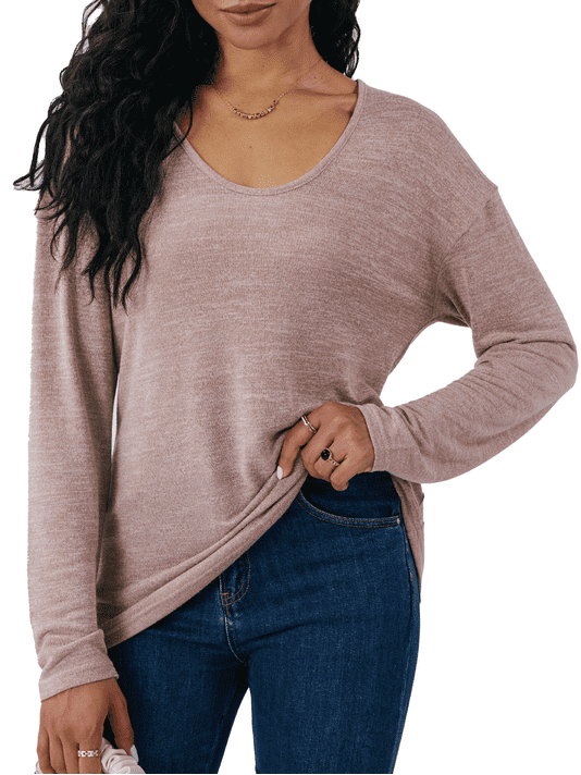 V neck long sleeves knit top 5530 V neck long sleeves knit top 5530