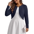 thumbnail image 1 of Gleelist Plus Size Cropped Cardigan Bolero Shrug Open Front Long sleeve Lightweight Cardigan Sweaters For Women XL-5XL, 1 of 7