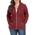 thumbnail image 1 of Gleelist Women's Full Zip Up Hoodie Sweatshirts Plus Size Long Sleeve Oversized Casual Hoodies Sweatshirt Jackets with Pockets(1X-5X), 1 of 8