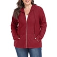 thumbnail image 1 of Gleelist Women's Full Zip Up Hoodie Sweatshirts Plus Size Long Sleeve Oversized Casual Hoodies Sweatshirt Jackets with Pockets(1X-5X), 1 of 8