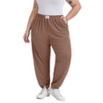 thumbnail image 1 of Gleelist Women's Plus Size Tapered Pants High Waist Soft Lounge Pants with Elastic Cuff Ankle With Pockets (XL-5XL), 1 of 5