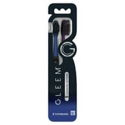 Gleem 5 Cleaning Actions Manual Toothbrush with Soft Bristles - 2 Count, for Adults and Children 3+