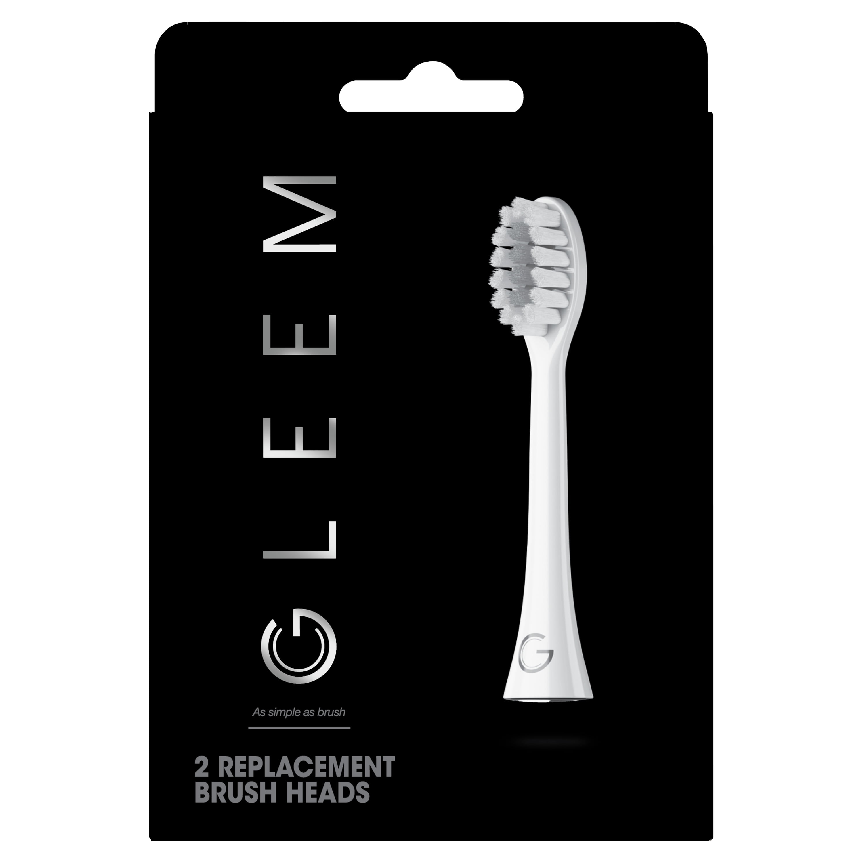 Gleem Electric Toothbrush Replacement Head, Soft, White, 2 Ct