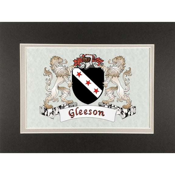 Gleeson Irish Coat of Arms Print - Frameable 9" x 12"