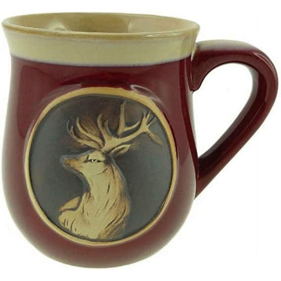 Glen Appin Stoneware Piping Hot Mug Featuring A Scottish Highland Stag 13.5 fl oz