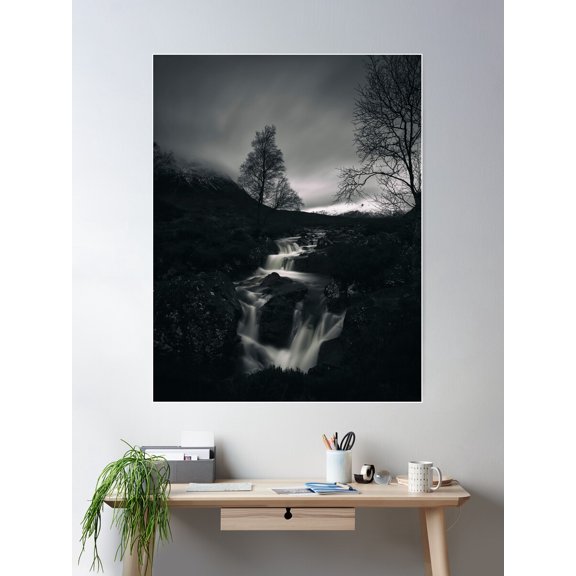 Glen Etive Flowing Poster Wall Art, Modern Wall Decor For Living Room Bedroom, 24x36 UNFRAMED