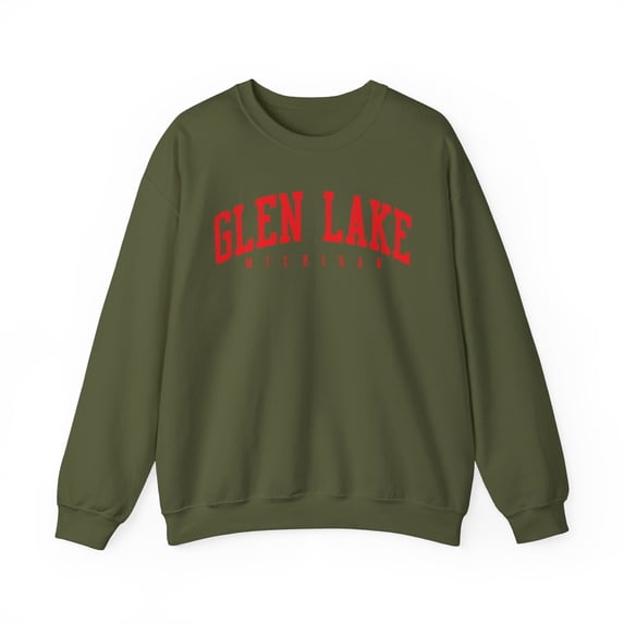Glen Lake Michigan Sweatshirt Gifts Crew Neck Shirt Long Sleeve Unisex